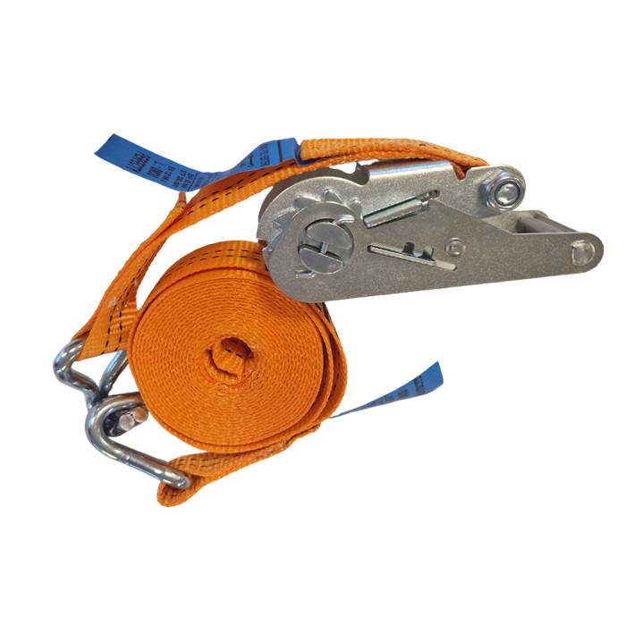 2 sangles d'arrimage orange 35 mm de 5 m avec rachet en deux parties équipées de crochets EN PROMOTION 2 sangles d'arrimage orange 35 mm de 5 m avec rachet en deux parties équipées de crochets EN PROMOTION