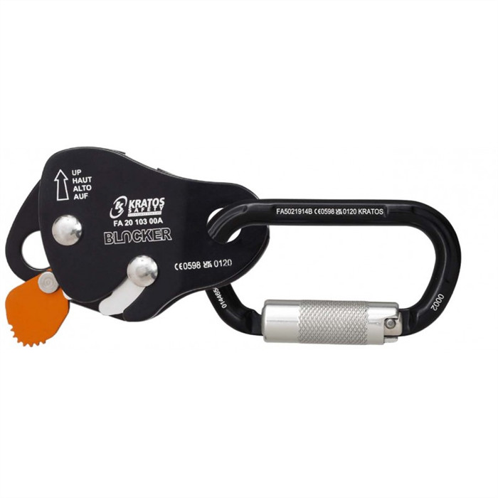 BLOCKER Antichute coulissant pour utilisation sur corde tressée 11mm, multi-usage, certifié 140 kg KRATOS BLOCKER Antichute coulissant pour utilisation sur corde tressée 11mm, multi-usage, certifié 140 kg KRATOS