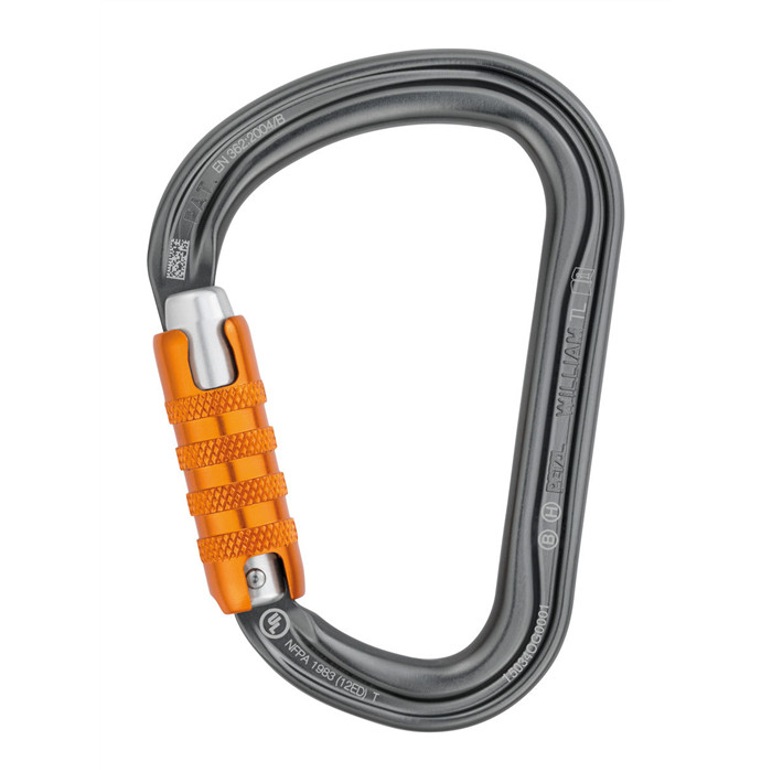 Connecteurs PETZL réf. WILLIAM Mousquetons haute résistance WILLIAM TRIACT-LOCK CARABINER réf. M36A TL Connecteurs PETZL réf. WILLIAM Mousquetons haute résistance WILLIAM TRIACT-LOCK CARABINER réf. M36A TL