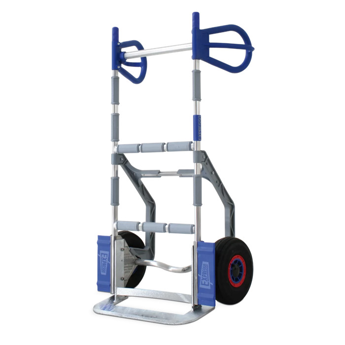 Diable en acier galvanisé pour électro-ménager avec roues GONFLABLES Expresso Diable en acier galvanisé pour électro-ménager avec roues GONFLABLES Expresso