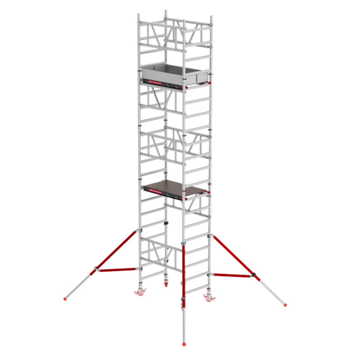 ECHAFAUDAGE compact Mi-Tower de 1.17 m x 0.73 m x 4.20 m hauteur PLANCHER ECHAFAUDAGE compact Mi-Tower de 1.17 m x 0.73 m x 4.20 m hauteur PLANCHER