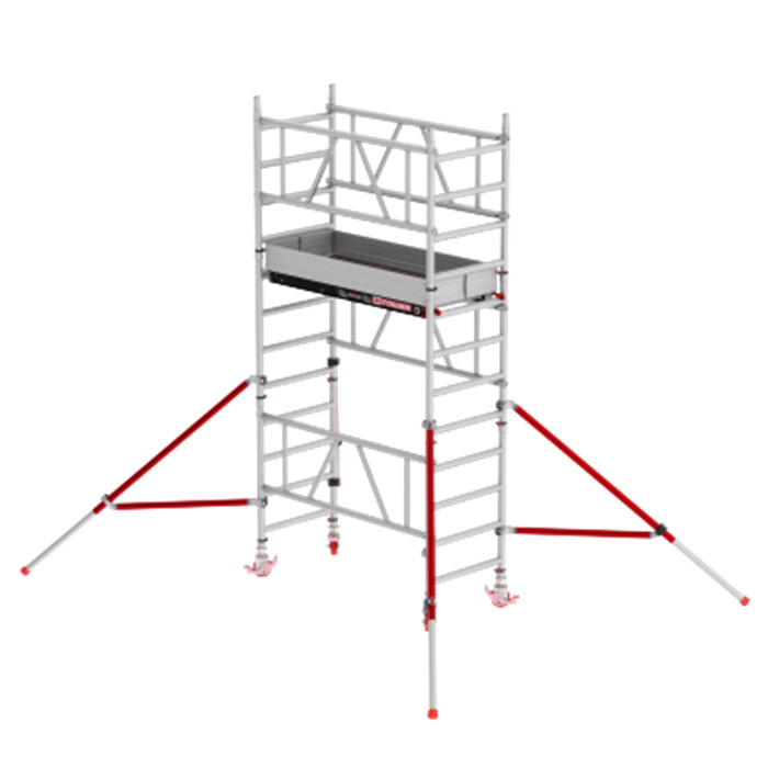 ECHAFAUDAGE compact Mi-Tower PLUS 1m74 x 0.75 m x 2m hauteur PLANCHER ECHAFAUDAGE compact Mi-Tower PLUS 1m74 x 0.75 m x 2m hauteur PLANCHER