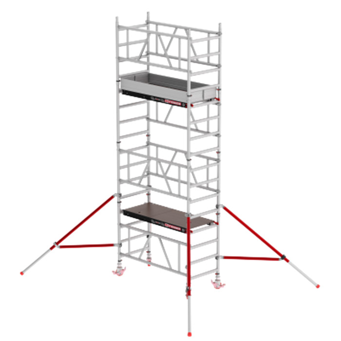 ECHAFAUDAGE compact Mi-Tower PLUS 1m74 x 0.75 m x 3m hauteur PLANCHER ECHAFAUDAGE compact Mi-Tower PLUS 1m74 x 0.75 m x 3m hauteur PLANCHER