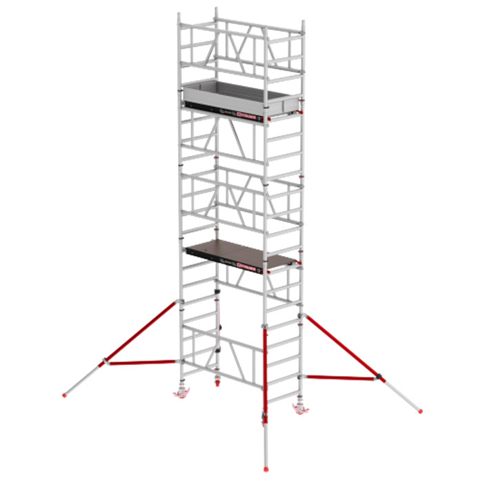 ECHAFAUDAGE compact Mi-Tower PLUS 1m74 x 0.75 m x 4m hauteur PLANCHER ECHAFAUDAGE compact Mi-Tower PLUS 1m74 x 0.75 m x 4m hauteur PLANCHER