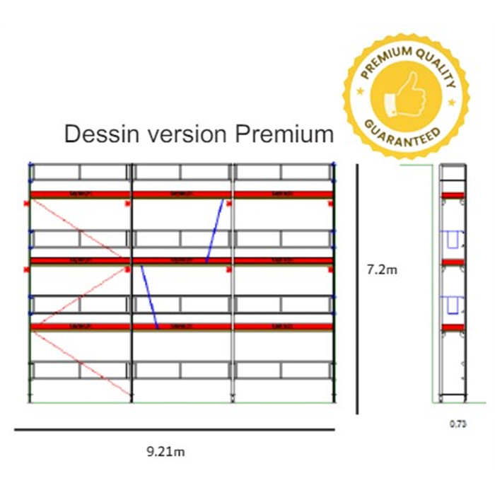 Echafaudage Layher Blitz en aluminium kit VERSION PREMIUM de 66 m2 réf. module 2 PROMOTION Echafaudage Layher Blitz en aluminium kit VERSION PREMIUM de 66 m2 réf. module 2 PROMOTION
