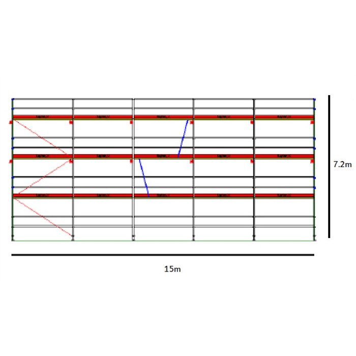Echafaudage RUX kit de 110 m2 avec planchers en aluminium réf. module 18 PROMOTION Echafaudage RUX kit de 110 m2 avec planchers en aluminium réf. module 18 PROMOTION