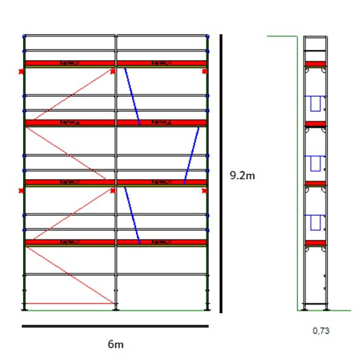 Echafaudage RUX kit de 54 m2 avec planchers en alu réf. module 14 PROMOTION Echafaudage RUX kit de 54 m2 avec planchers en alu réf. module 14 PROMOTION