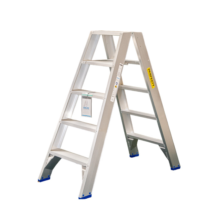 Escabeau double 2 x 5 marches 1.25 m hauteur plateforme SOLIDE modèle DT-05 Escabeau double 2 x 5 marches 1.25 m hauteur plateforme SOLIDE modèle DT-05