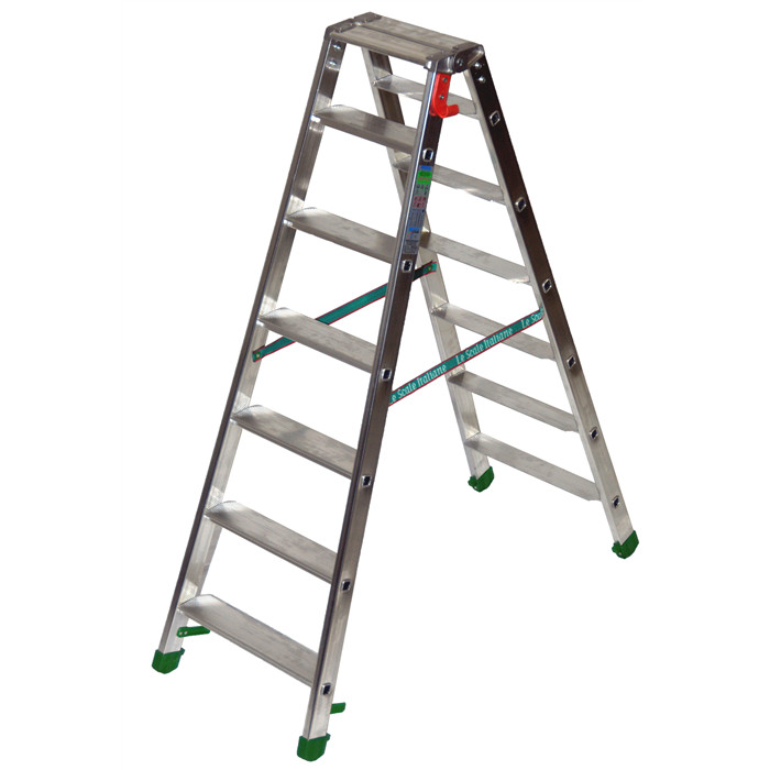 Escabeau Dupla de 2 x 7 marches hauteur plate-forme 1,54 m Escabeau Dupla de 2 x 7 marches hauteur plate-forme 1,54 m