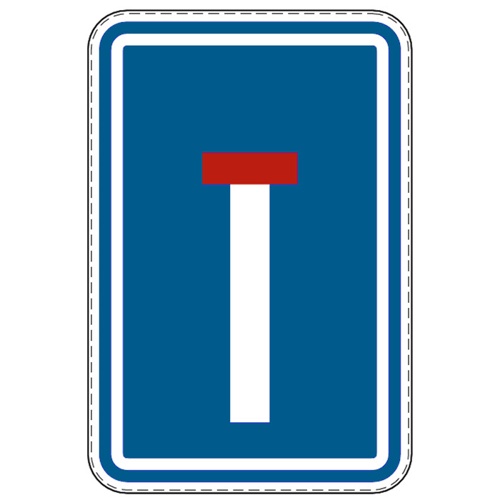 Panneau de signalisation BLEU "VOIE SANS ISSUE" 40 x 60 métallique Panneau de signalisation BLEU "VOIE SANS ISSUE" 40 x 60 métallique