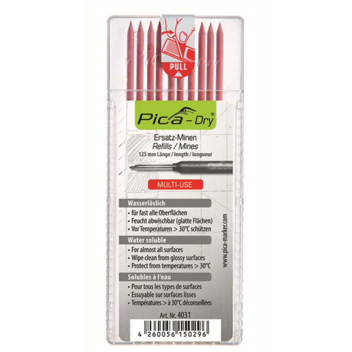 Pica DRY set de mines Rouge (10) Pica DRY set de mines Rouge (10)