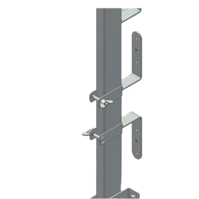 Poteaux 117F pour garde-corps à ancrer en acier électro-zingué Poteaux 117F pour garde-corps à ancrer en acier électro-zingué