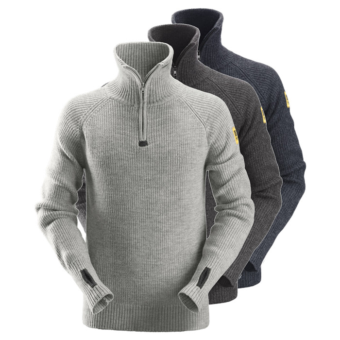 Pull en laine 1/2 zippé réf. 2905 Snickers Workwear Pull en laine 1/2 zippé réf. 2905 Snickers Workwear
