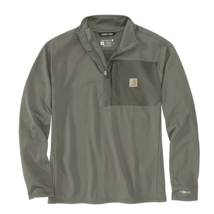 Pull réf. 106423 Carhartt Force™ Ironwood Relaxed demi zip Pull réf. 106423 Carhartt Force™ Ironwood Relaxed demi zip